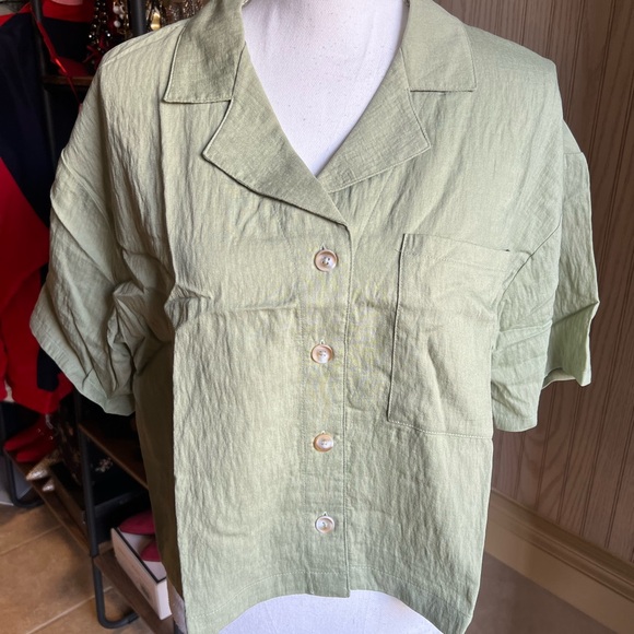 Linen Blend Crop Top and Short Set NWT - Picture 8 of 8